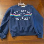 Wound Up  Sweatshirt with Colorful Stripes is a size Small. Photo 8