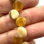 Blue and orange tan long beaded necklace Photo 3