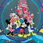Disney Park 25th Anniversary Cinderella Castle Vintage Style Size L Cropped Photo 2
