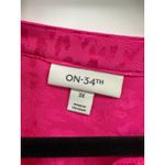 On 34th Women Button Front Blouse Size 3X Barbie Pink Printed Office Career NWT Photo 5