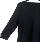 NWT J Jill Ponte Knit Black 3/4 Sleeve Shift Dress Sz Medium Minimalist Classic Photo 10