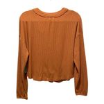 Abound  Waffle Knit Long Sleeve Shirt Sweater Burnt Orange Women’s Size Medium Photo 5