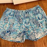 Printfresh x Anthropologie Pajama Shorts Blue Cheetah print size Large Photo 0