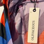 Olivaceous NWT  Scalloped Print Backless 3/4 Sleeve Romper E11 Photo 2