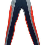 Athleta Crest Colorblock Leggings Navy Blue Orange Size XS Pockets Activewear Photo 0