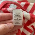 Talbots Cotton Striped Half Sleeve Crew Pullover Sweater Pink White - L Petite Photo 4