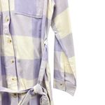 Sanctuary Brushed Plaid Shirtdress with Waist Tie in Wisteria Check size M NWT Photo 3