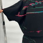 & Other Stories & Other Stories Black Abstract Print Short Sleeve Dress Cinched Waist Size 8 Photo 3