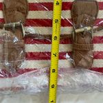 NWT: red & white striped cloth purse Photo 3