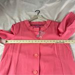 Du Jour Coral Pink Button Front Ruffle Trim Collarless Jacket 3/4 Sleeves NWOT M Size M Photo 13