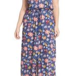 Lucky Brand  Floral Batik Print A-Line Maxi Dress SZ Large Bohemian Summer Beach Photo 0