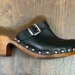 Charles David  Leather Faux Fur Lined Black Clogs Photo 5