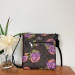 Coach NWT Mini Rowan File Bag In Signature Canvas With Rose Print Photo 1