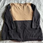 Talbots Petite Coatigan Open Front Cardigan Color Block Tan Black Structured PXL Photo 7