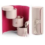 Vlando Travel Jewelry Organizer Roll Leather Case 3 Sections Photo 1