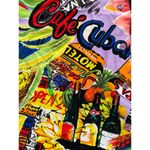 Jams World Vintage Hawaiian Tropical Print Cafe Cubano Pop Art Tie Back Dress M Photo 4