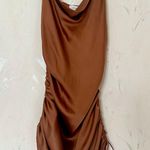 Aritzia  Wilfred Only Ruched Slip Dress in Terrazzo Brown Photo 1