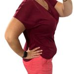 Alice Blue SMALL Short Sleeve Round High-Low Hem Faux Suede Top - Stitch Fix Photo 3