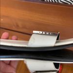 ZARA  White Leather Slides Photo 4