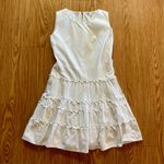 Red Valentino White Tiered Ruffle Fit & Flare Dress Womens 10 Photo 1