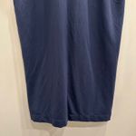 Garnet Hill  Navy Stretch Jersey Everyday T-Shirt Dress Lagenlook Cozycore Large Photo 8