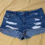American Eagle Dark Wash Tomgirl Shortie Shorts Photo 2