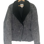 LOGO By Lori Goldstein  Denim Jacket w/Faux Sherpa Trim - Black Wash Sz 2X Photo 0