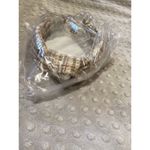 Madewell  Knotted Covered Headband Tan Plaid Tweed One Size Photo 1