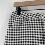Forever 21 Skirt Size Medium Gingham Cotton Stretch Denim Jean B&W Mini Raw Hem Photo 4