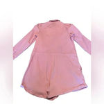 1. State  Long Sleeve Utility Drawstring Pink Preppy Romper M Spring Anthropologie Photo 3