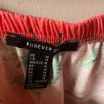 Forever 21  Coral Tomato Red Tropical Floral Print Crop Top Size M GUC Photo 3