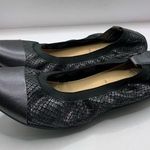 Geox  Respira Ballet Flats Italian patent grey & black comfort office sz39 US 8.5 Photo 0