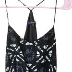 Madewell  Silk Starview Batik Grid Print Cami Mini Dress Pockets Black Size 00 Photo 4