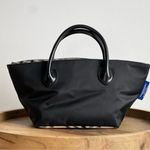Burberry Blue Label Nova Check Mini Tote Black Nylon Photo 0