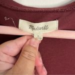 Madewell Softfade Cotton V Neck Relaxed Dusty Burgundy Long Sleeve T Shirt Photo 2