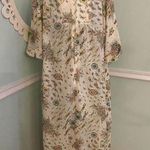 Vtg Styled By Saybury House Dress House Coat Linen Dragonfly Floral Half Zip M Size M Photo 0