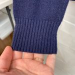 Talbots women's navy polar bear cowl neck button soft lambswool sweater small Photo 2