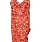 Abercrombie & Fitch Orange Sheath Midi Dress Sweetheart Neckline side slit Photo 0