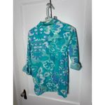 Jude Connally Light Blue Oversized Button Down Collared Cotton Floral Shirt XS Photo 7