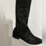 EXPRESS  Black Floral Embroidered Over-the-Knee Boots Size 7 Photo 2
