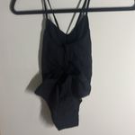 Anthropologie black bodysuit with snap closure and interesting open back Size XS Photo 3