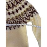 STOIC Cream and Burgandy Fairisle Nordic Oversized Sweater Women's MEDIUM Red Photo 4