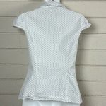 Princess Polly  Lyzbeth Ruched Button Up Top White Polka Dot Top size 4 Photo 4