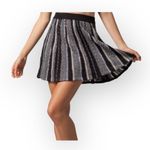 Lovers + Friends new  𖦹 Edgy Woven Knit Circle Mini Skater Skirt 𖦹 Black Grey Photo 13