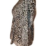 Time And Tru Leopard Maternity Long Sleeve Shirt Jungle Cat Animal Print Photo 2