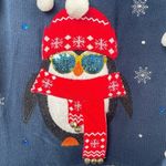 Holiday Time Chillin Penguin Wearing Light Up Sunglasses Christmas Sweater M Photo 2
