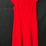 Tommy Hilfiger SKU 7616 Red Midi Dress With Cap Sleeves Size 10 Photo 0