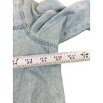 VTG Y2K Denim & Co. L Denim Jacket Embroidered Floral Boho Light Wash Top Blue Size L Photo 8
