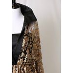 Oleg Cassini BlackTie II Antique Gold Lace and Black Shirt Dress Medium Photo 5