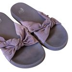 Fabletics Women's Purple Bow Slide Sandals Size 6 Photo 2